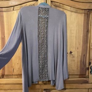 Lace back cardigan